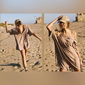 Free People Movement Hot Shot Tee Romper NWT size large